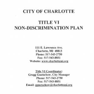 Title VI Non-Discrimination Plan
